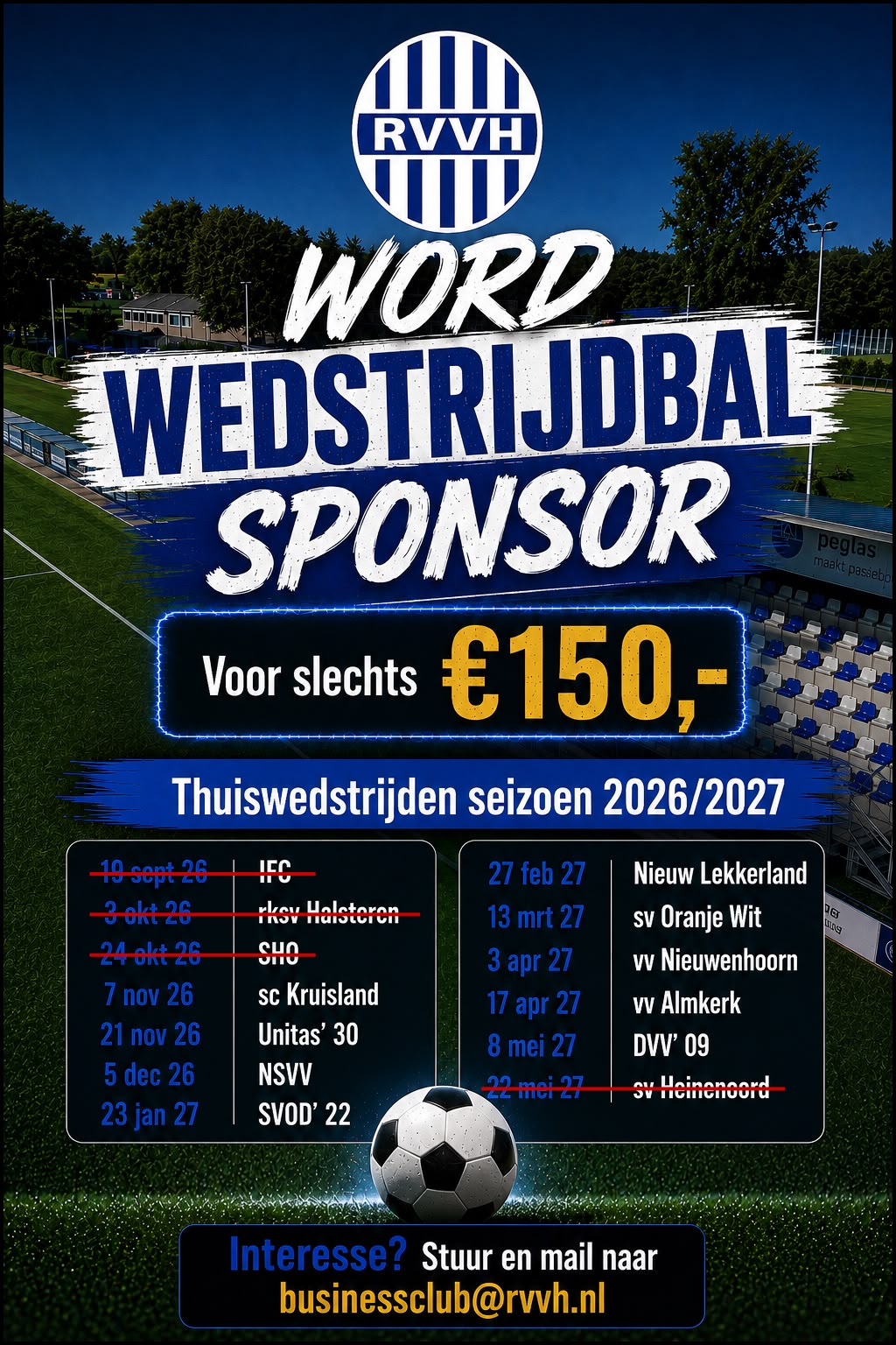 Word Balsponsor bij RVVH