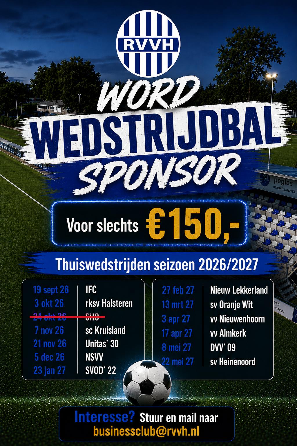 Word Balsponsor bij RVVH